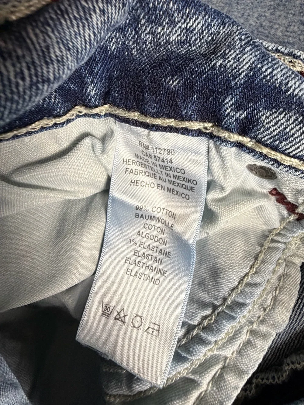 True Religion Men's Acid Wash Blue Ricky Relaxed Straight Jeans